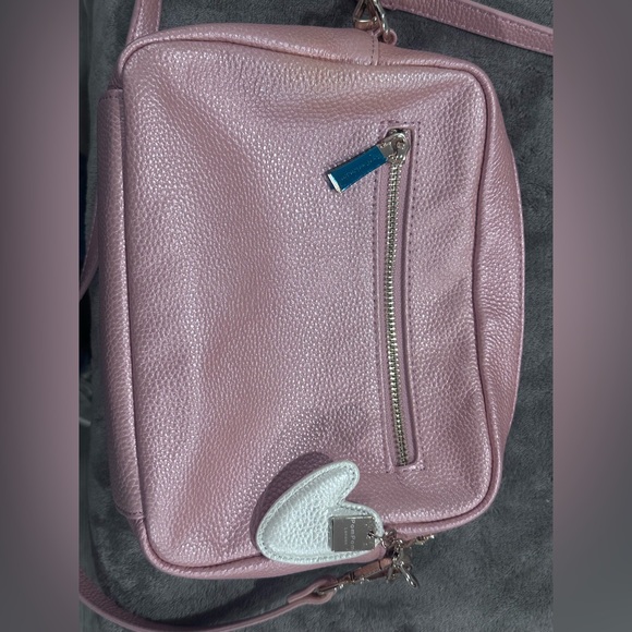 Pom Pom London Metallic Pink Crossbody Bag NWOT - Picture 5 of 16